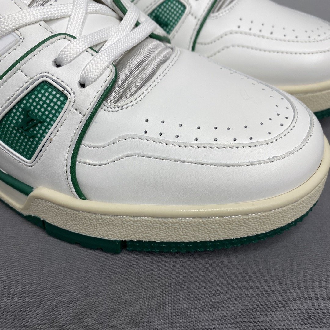 LUV TRAINER SNEAKER MIX OF MATERIALS WHITE/GREEN