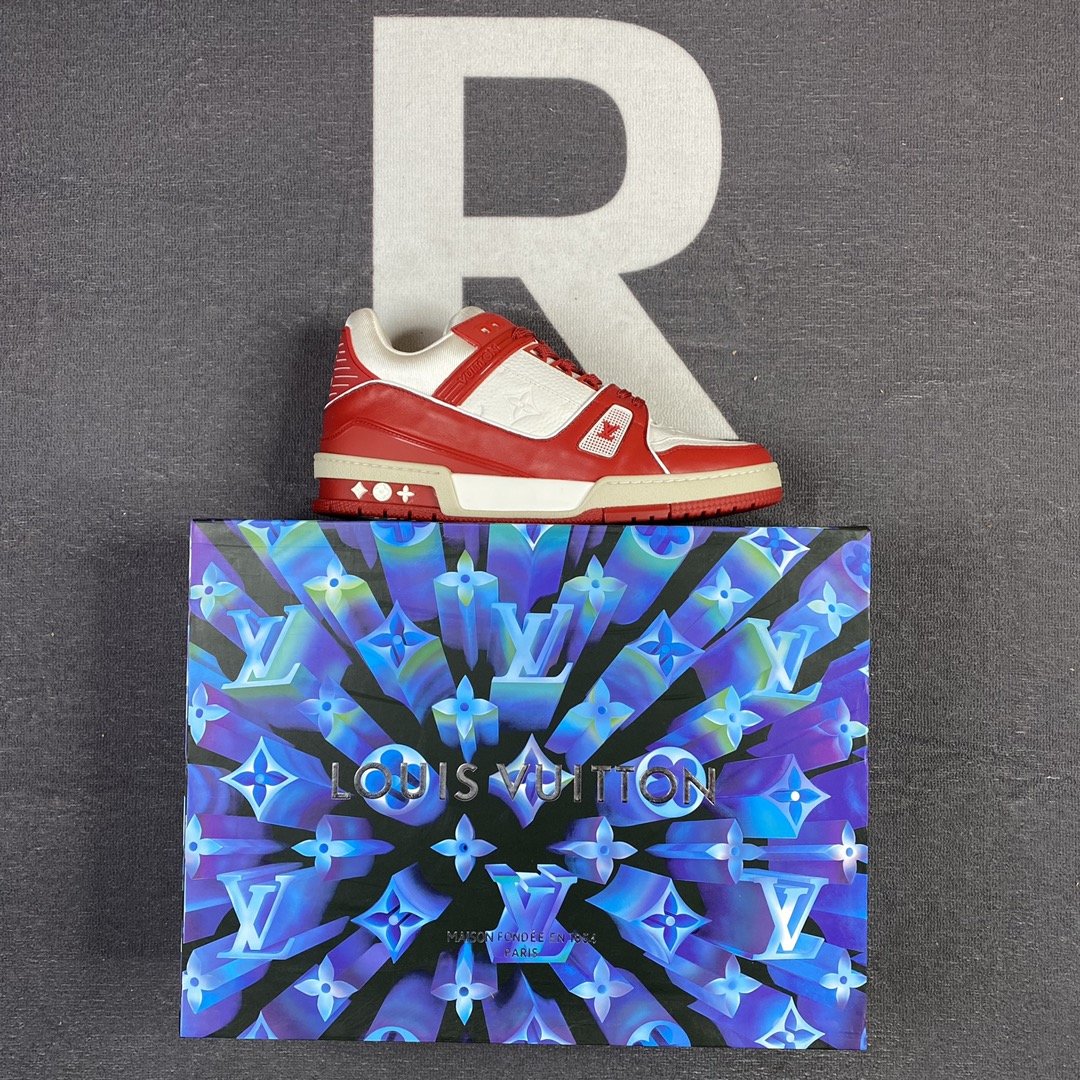 LUV TRAINER SNEAKER RUBBER MONOGRAM RED