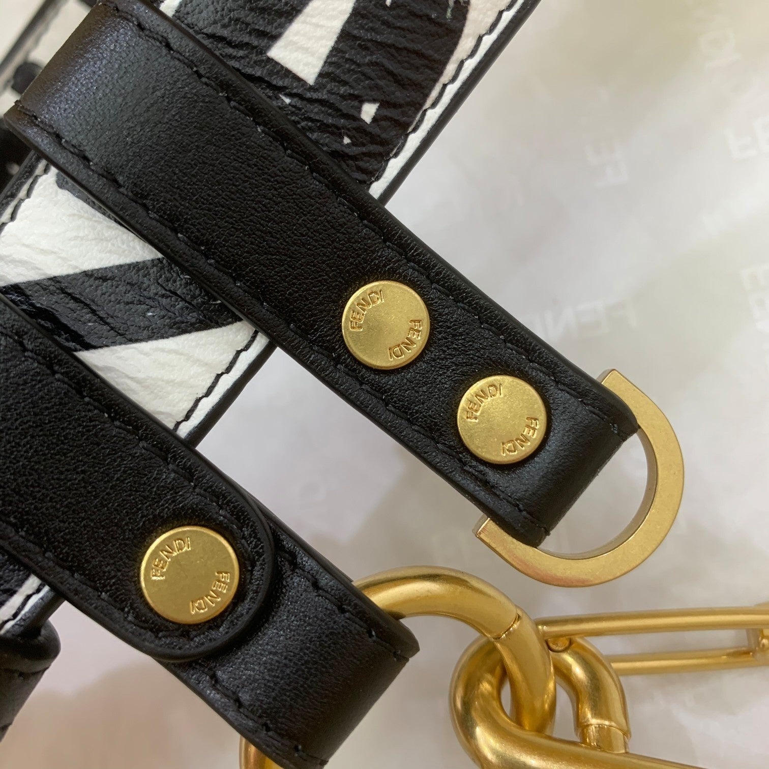 FI Nano Baguette Charm California Sky White For Women, Women’s Handbags, Shoulder And Crossbody Bags 4.3in/11cm FF 7AR844