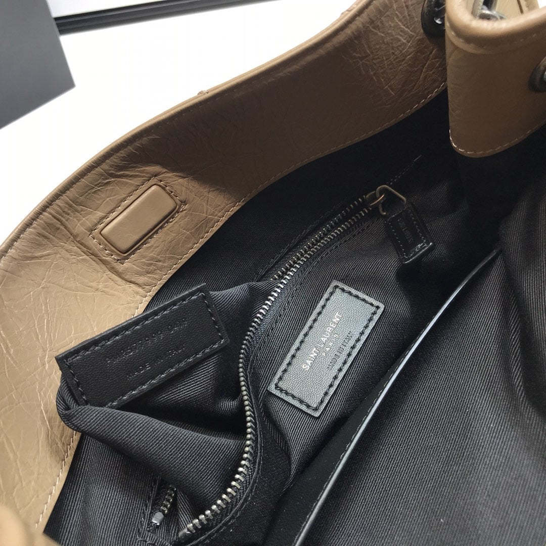 YSSL Niki Medium Shopping Bag Beige For Women 12.6in/32cm YSL