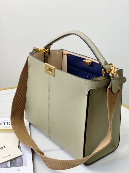 FI Peekaboo X-Lite Tote Medium Beige Bag For Woman 30cm/12in