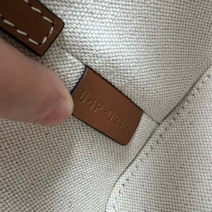 CE Small Box Cuir Triomphe In Textile Natural / Tan For Women 4in/11cm 