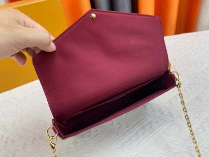 LUV POCHETTE FELICIE WINE RED 21CM