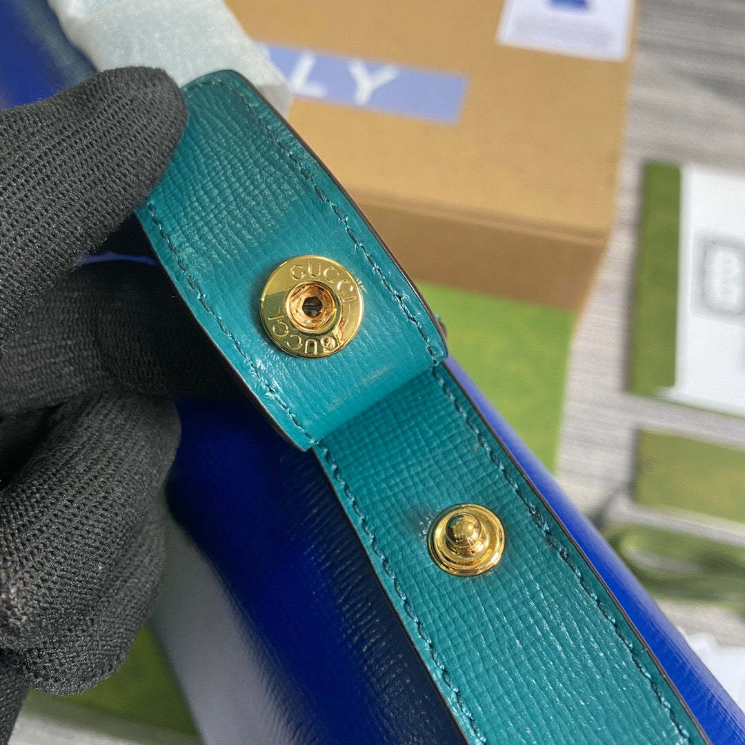 gg Horsebit 1955 Shoulder Bag Blue For Women, Women’s Bags 9.8in/25cm gg