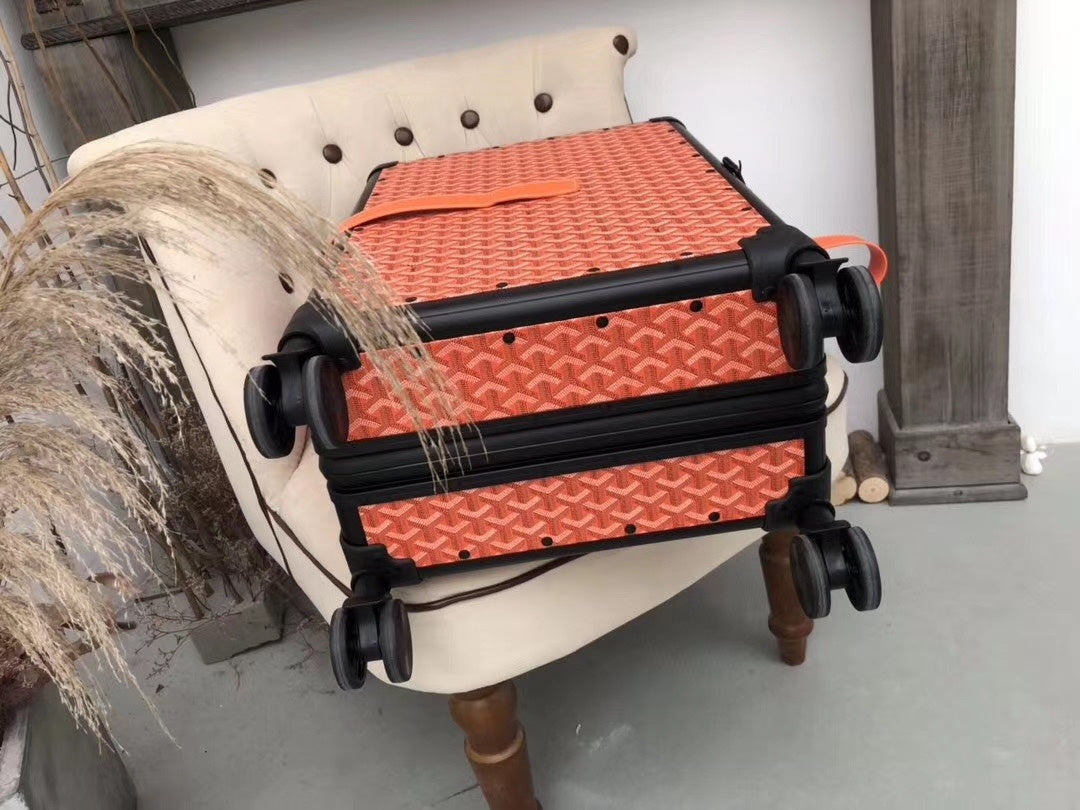 Goyard Rolling Vali Orange For Men, LuGucciage 20in/51cm LV