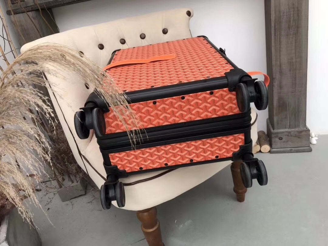 Goyard Rolling Vali Orange For Men, LuGucciage 20in/51cm LV