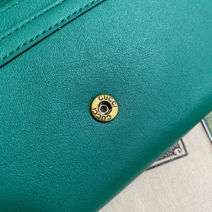 gg Diana Chain Wallet With Bamboo Green For Women, Women’s Bags 7.4in/19cm gg