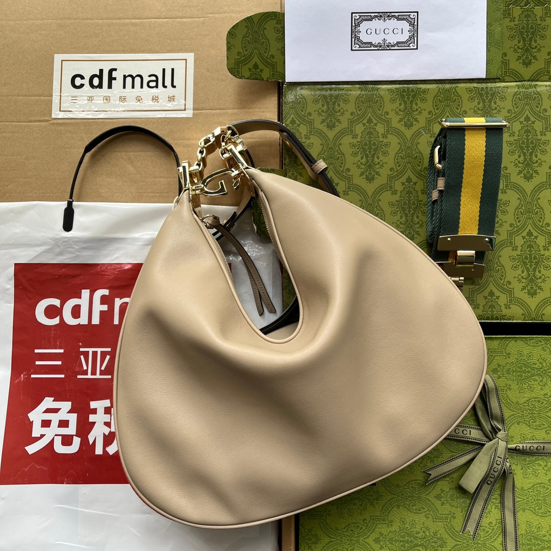 gg Atache Large Shoulder Bag Beige For Women, Women’s Bags 13.8in/35cm gg ‎‎