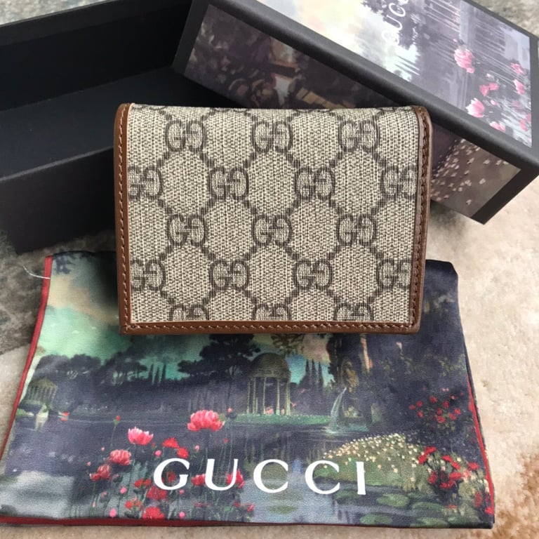 GG HORSEBIT 1955 CARD CASE WALLET 11CM BROWN 621887 92TCG 8563