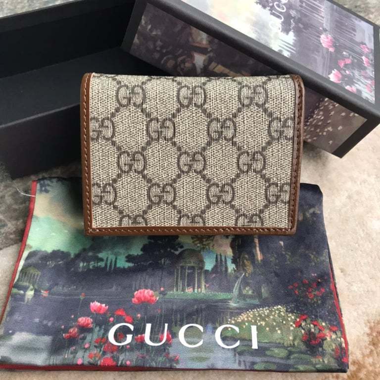 GG HORSEBIT 1955 CARD CASE WALLET 11CM BROWN 621887 92TCG 8563