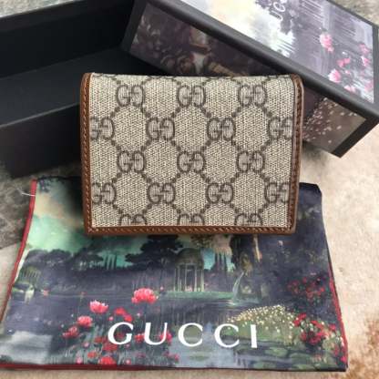 GG HORSEBIT 1955 CARD CASE WALLET 11CM BROWN 621887 92TCG 8563