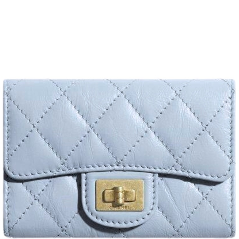 CHL 2.55 FLAP CARD HOLDER LIGHT BLUE WALLET