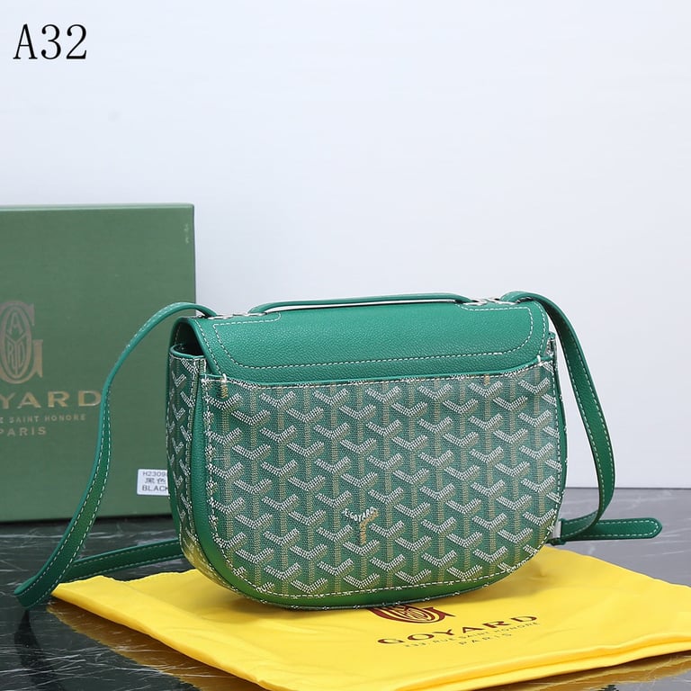 GY SEAL CLASP THE 233 BAG GREEN 25CM