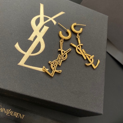 SAINT LAURENT GOLD EARRINGS