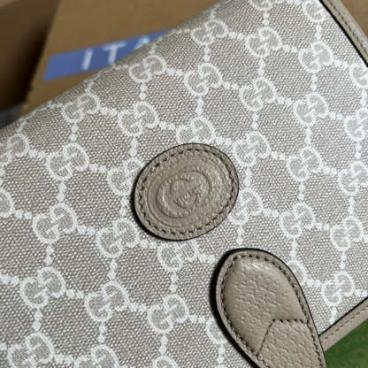 gg Mini Shoulder Bag With Interlocking G Beige For Women, Women’s Bags 7.9in/20cm gg ‎671620 UULBT 9683