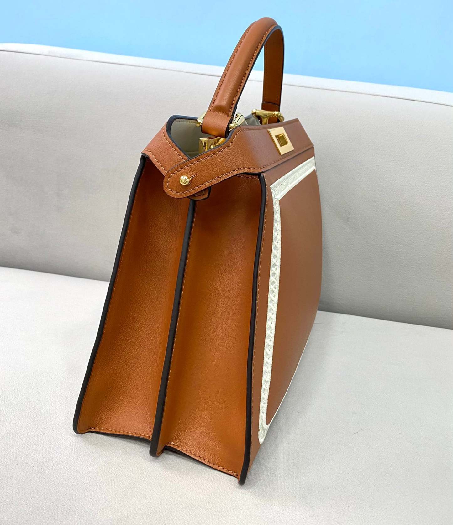 FI Peekaboo Bag Brown For Woman 13in/33cm