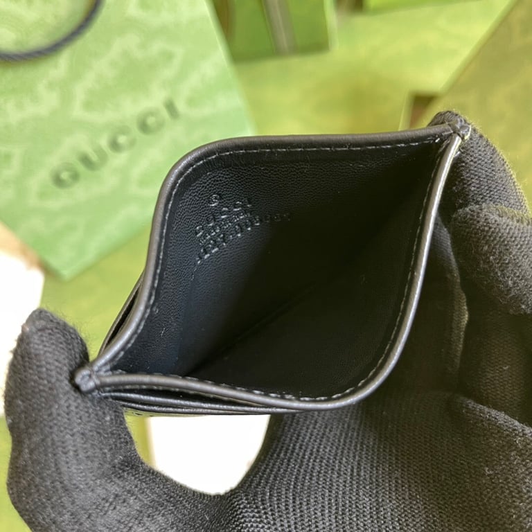 GG MARMONT CARD CASE 10CM BLACK 443127 DTD1T 1000