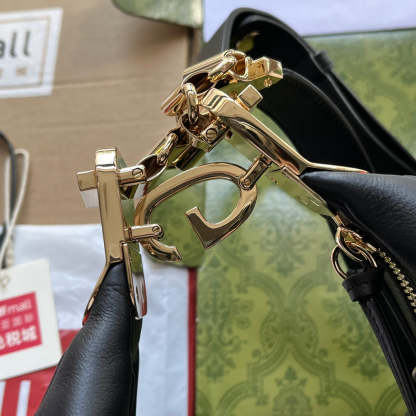 gg Atache Large Shoulder Bag Black For Women, Women&#8217;s Bags 13.8in/35cm gg‎ ‎702823 UXWBG 1037
