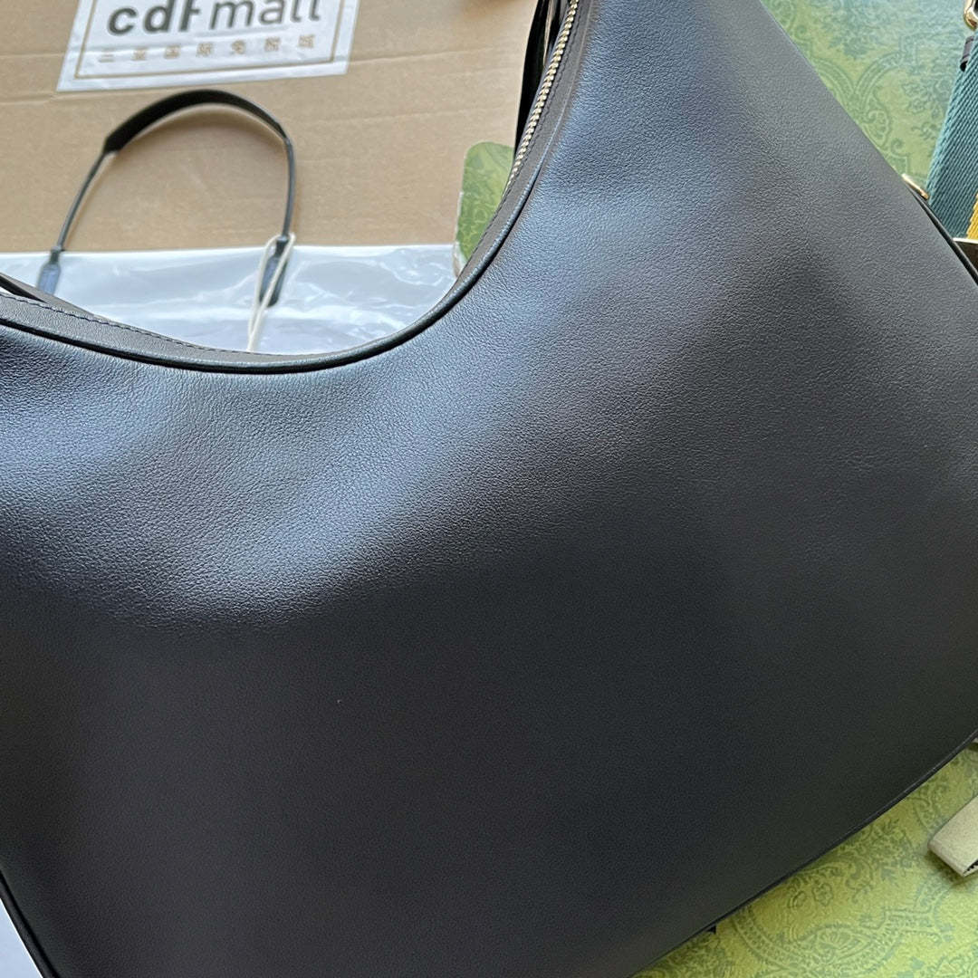 gg Atache Large Shoulder Bag Black For Women, Women&#8217;s Bags 13.8in/35cm gg‎ ‎702823 UXWBG 1037