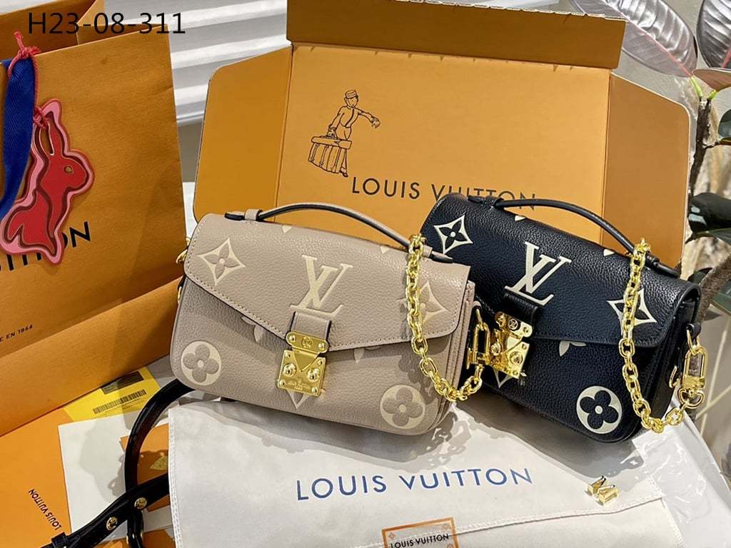 LUV POCHETTE METIS EAST WEST BAG GRAY CREAM 21CM