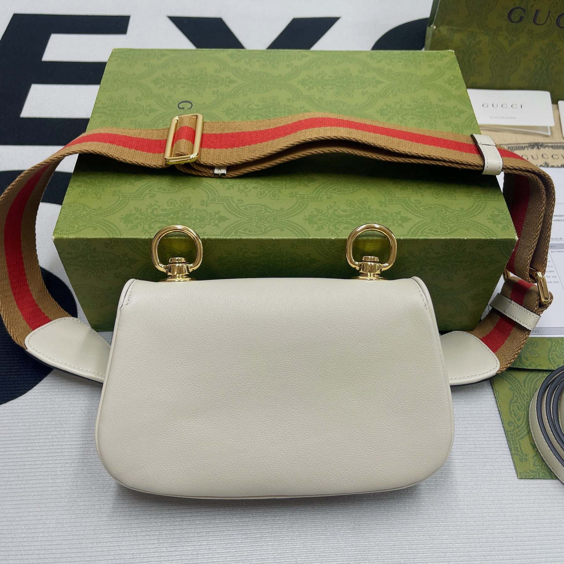gg Blondie Mini Bag White For Women, Women’s Bags 8.7in/22cm gg‎ ‎698643 UXXAG 9161