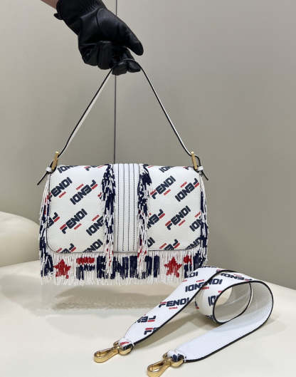 FI x FILA Mania Beaded Baguette Multicolour Bag For Woman 26cm/10in