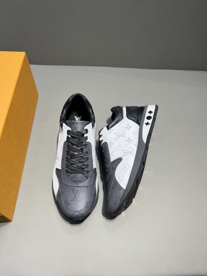 LUV RUN AWAY SNEAKER MONOGRAM CANVAS BLACK/WHITE/GREY