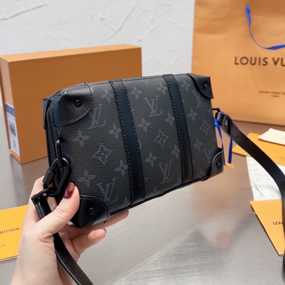 LV SOFT TRUNK MONOGRAM ECLIPSE CANVAS BLACK 23CM M69838