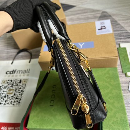 gg x Adidas Horsebit 1955 Mini Bag Black For Women, Women’s Bags 7.9in/20cm gg‎ 677212 U3ZDG 8726