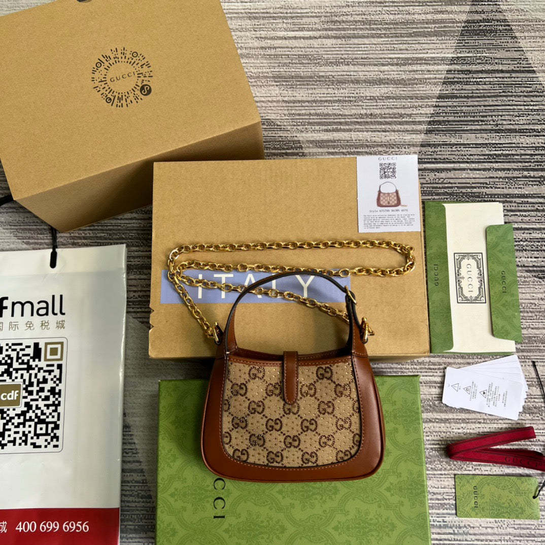 gg Jackie 1961 Mini gg Shoulder Bag Beige For Women, Women’s Bags 7.5in/19cm gg 675799 21HRG 2687