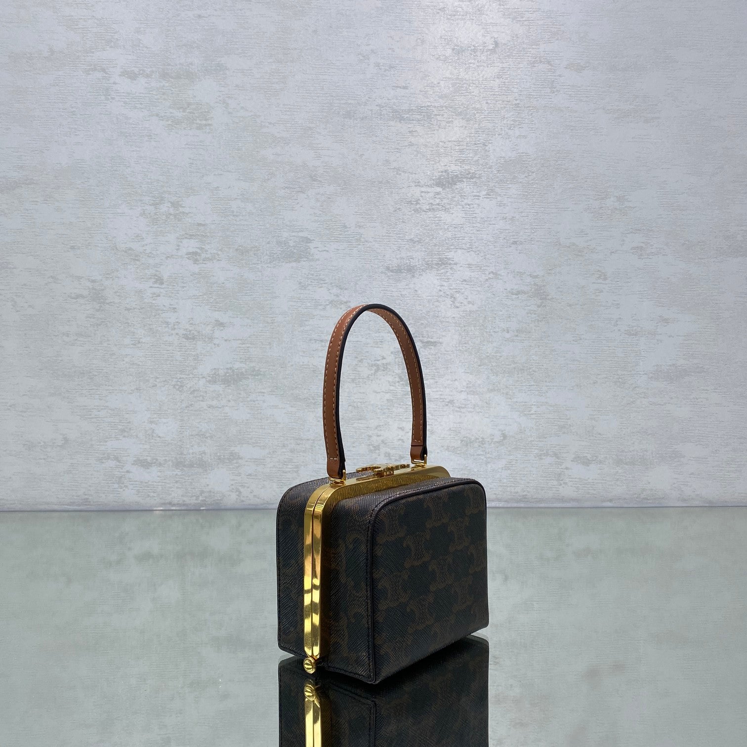 CE Triomphe Minaudiere In Triomphe Canvas Brown For Women 4in/10cm