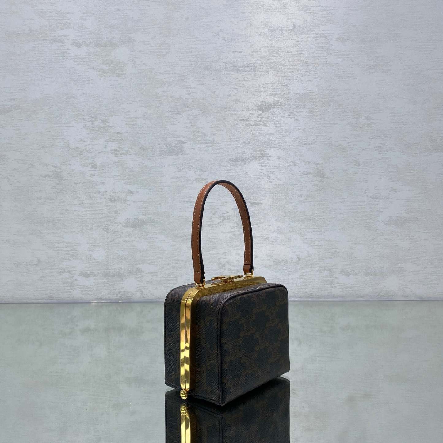 CE Triomphe Minaudiere In Triomphe Canvas Brown For Women 4in/10cm