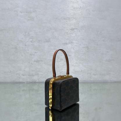 CE Triomphe Minaudiere In Triomphe Canvas Brown For Women 4in/10cm