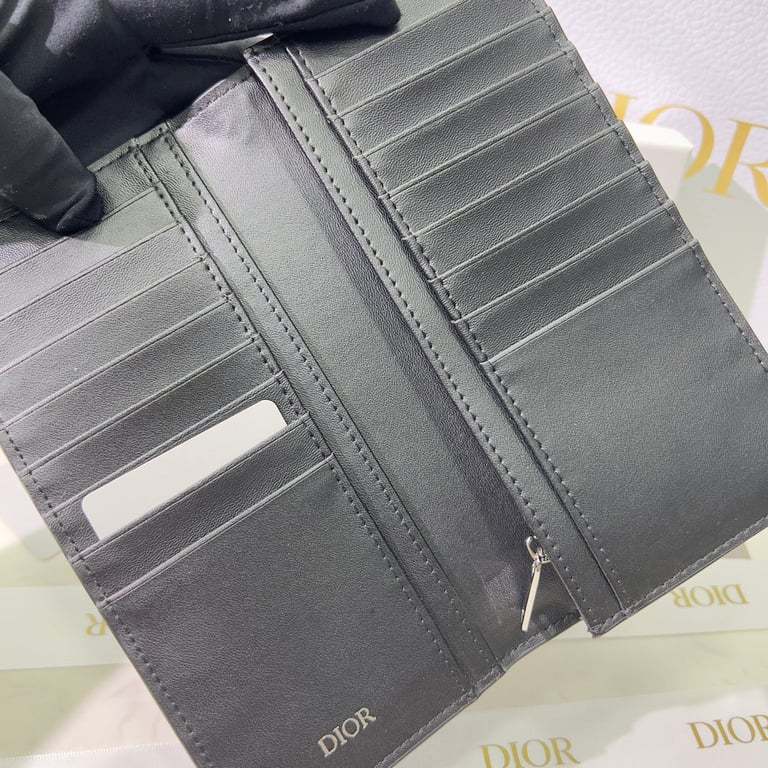 dir VERTICAL LONG WALLET BLACK CD DIAMOND CANVAS 17.5CM 2ESBC002DCO H43E