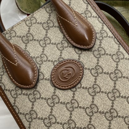 GG MINI TOTE BAG WITH INTERLOCKING G SUPREME CANVAS 671623 92TCG 8563