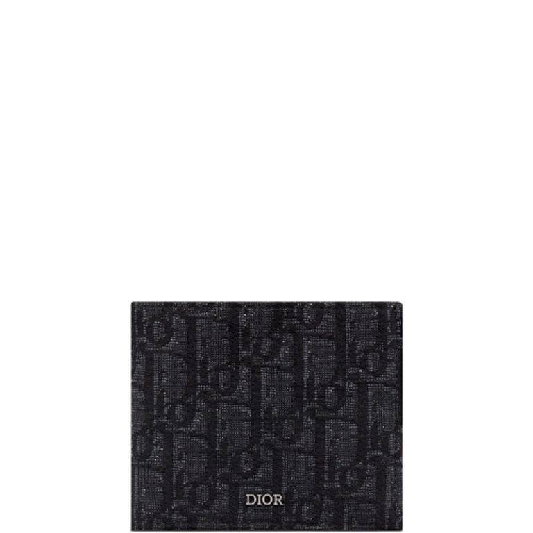 dir WALLET BLACK OBLIQUE JACQUARD 11CM 2ESBH072YSEH03E