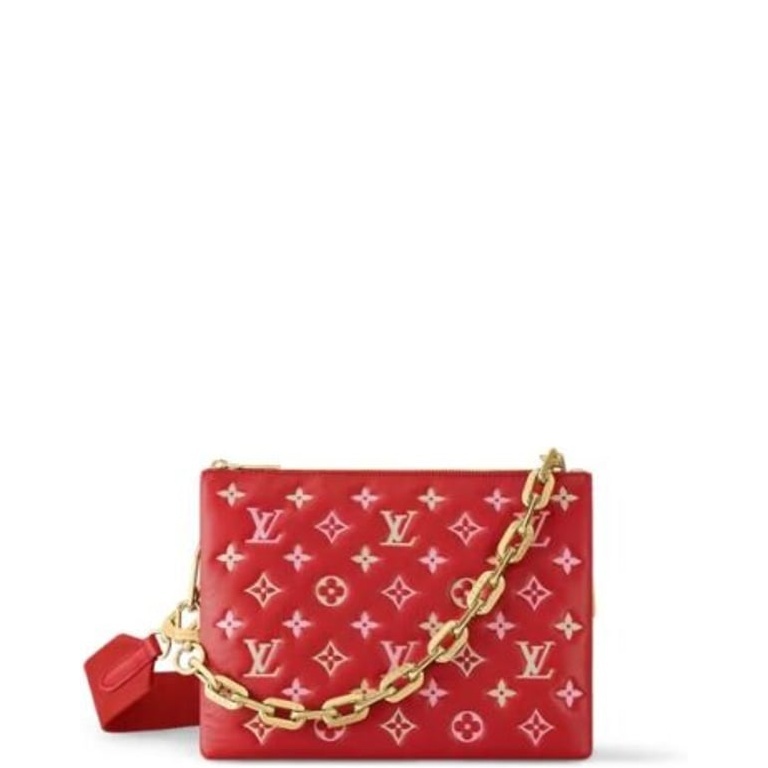 LUV BOLSO COUSSIN PM MONOGRAM ROUGE 26CM M22397