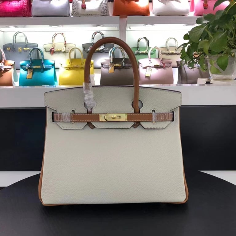 HM BIRKIN TOGO LEATHER GOLD HARDWARE BEIGE BROWN 30CM