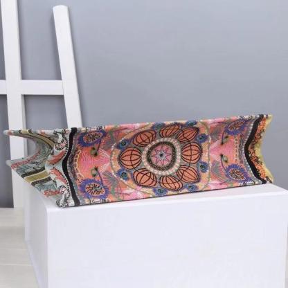 DI Large Book Tote Multicolor In Lights Embroidery, Pink Multicolor, For Women Women’s Handbags, Shoulder Bags, 42cm CD