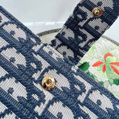 dir OBLIQUE JACQUARD WALLET BLUE 19CM