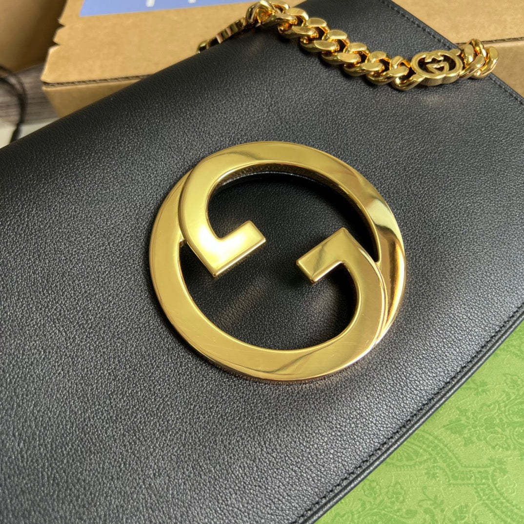 gg Blondie Shoulder Bag Black For Women, Women&#8217;s Bags 11in/28cm gg‎ 699268 UXX0G 1000