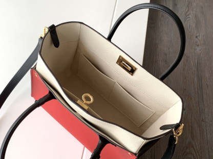 LV On My Side MM Tote Bag Monogram Canvas Red For Women,  Shoulder Bags 12in/31cm LV M53824