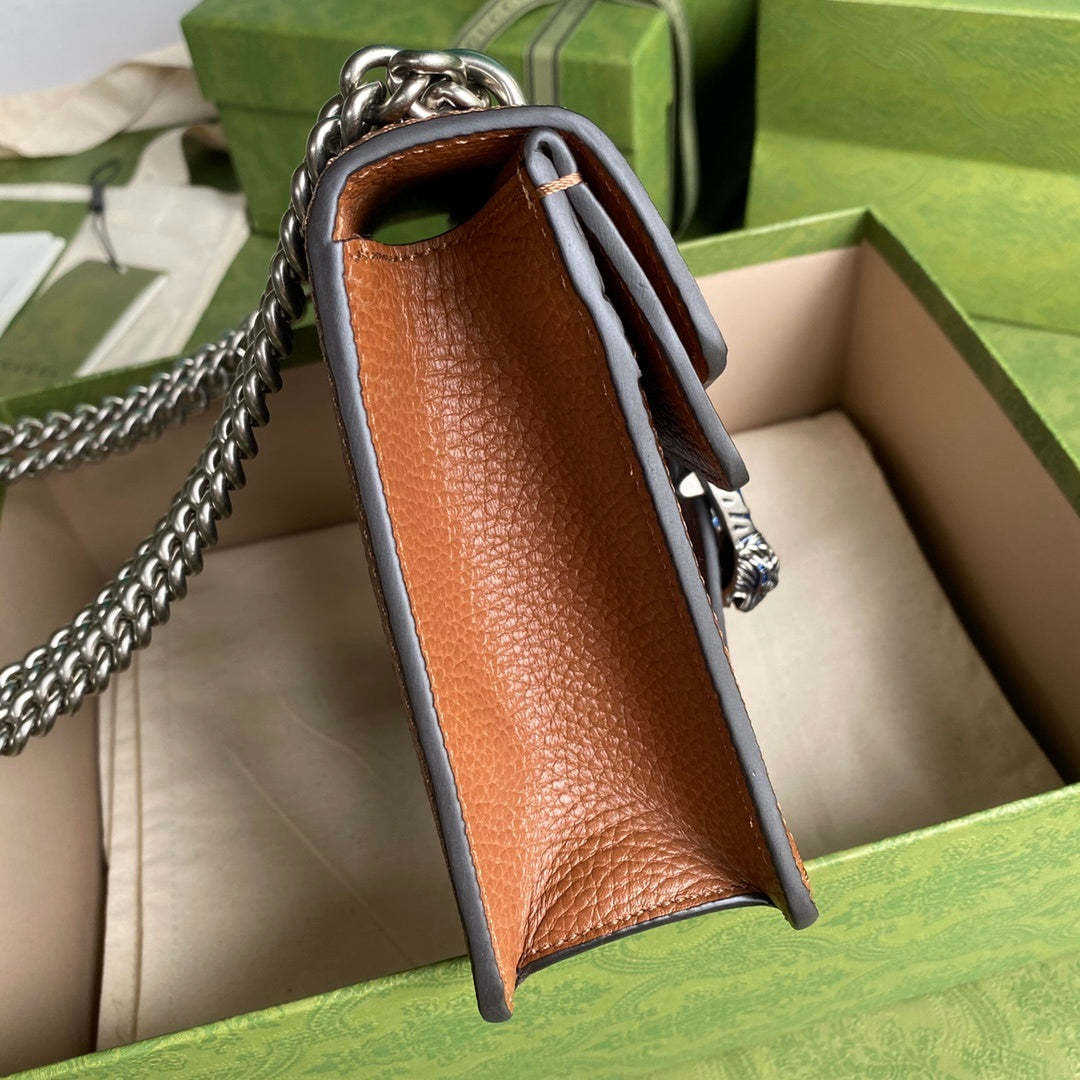 gg Dionysus Mini Bag Dark Blue And Ivory Eco Washed Organic gg Jacquard Denim Brown For Women 7.5in/19cm gg 421970 2KQFN 4483