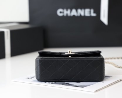 ChanelMini Flapbag With Top Handle Black For Women 7.8in/20cm