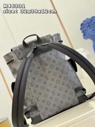 LUV CHRISTOPHER MONOGRAM ECLIPSE REVERSE BLACK AND GREY 45CM M46331