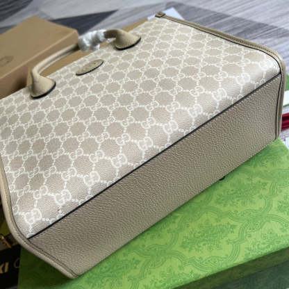 gg Small Tote Bag With Interlocking G Beige For Women, Women&#8217;s Bags 12.2in/31cm gg ‎659983 UULBT 9683