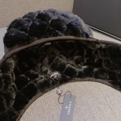 CC SHEEPSKIN AVIATOR SHEARLING HAT BLACK