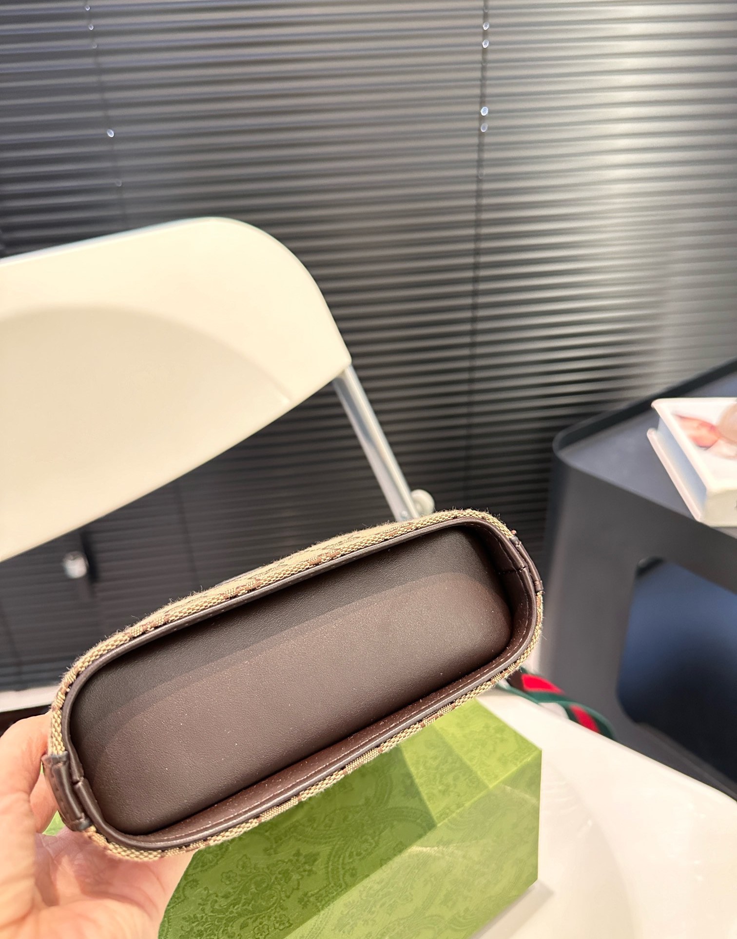 GG ORIGINAL GG SMALL BUCKET BAG BEIGE AND EBONY 19CM 782919 FADAC 9762