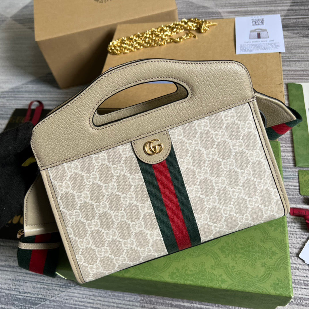 gg Ophidia Small Tote With Web Beige For Women, Women’s Bags 10in/26cm gg