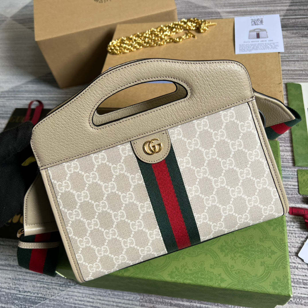 gg Ophidia Small Tote With Web Beige For Women, Women’s Bags 10in/26cm gg